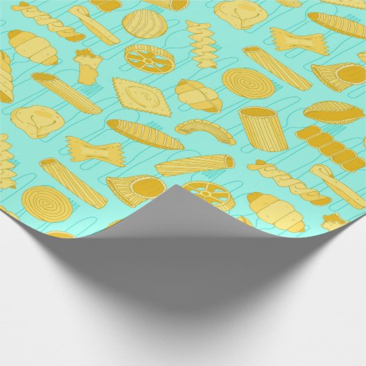 Italiaanse chef-kok Pasta Vormt Voedselpatroon Bla Cadeaupapier (Hoek)