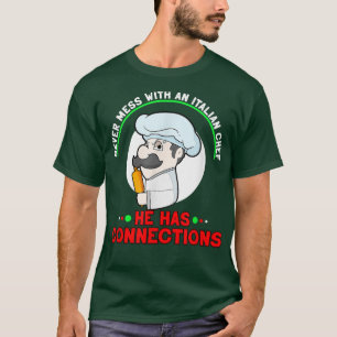 Italiaanse Chef Koken Keuken Koken Grill Eten Lief T-shirt