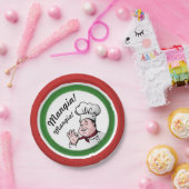 Italiaanse Chef: Mangia Mangia Papieren Bordje (Feest)
