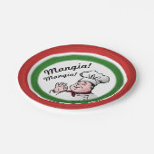 Italiaanse Chef: Mangia Mangia Papieren Bordje (Gekanteld)