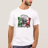 Italiaanse Chef Skull: Mangia. Mangia. T-shirt (Voorkant)
