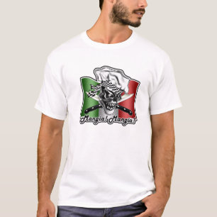 Italiaanse Chef Skull: Mangia. Mangia. T-shirt