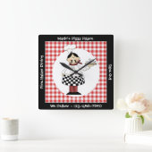 Italiaanse Chef Vierkante Klok (Huis)