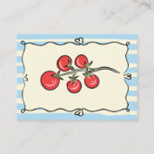 Italiaanse Cherry Tomato Boeken voor baby Visitekaartje (Achterkant)