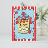 Italiaanse Cherry Tomato Luier Raffle Kaart (Staand voorkant)