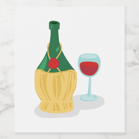 Italiaanse Chianti Wijn Etiket (Enkel label)