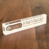 Italiaanse chocolade Chip Cannoli Bakery Pastry Ch Naambordje (Zijkant)