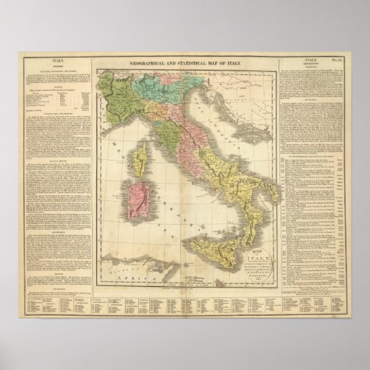 Italiaanse Chonology Atlas Map Poster (Voorkant)