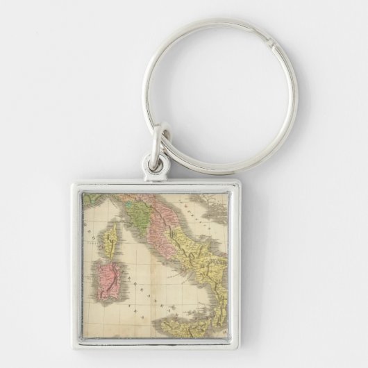Italiaanse Chonology Atlas Map Sleutelhanger (Voorkant)