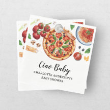 Italiaanse Ciao Baby Pizza Rode Baby Shower 