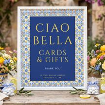 Italiaanse Ciao Bella Kaarten Cadeaus Bord Bruilof