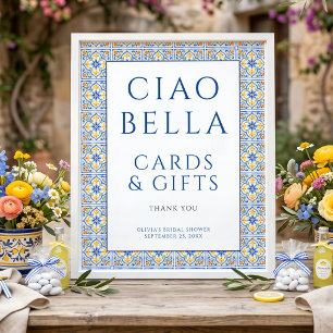 Italiaanse Ciao Bella Kaarten Cadeaus Bord Bruilof Poster