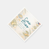 Italiaanse Ciao Miss Bruiloftsfeest Servet (Hoek)