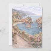 Italiaanse Cinque Terre Dat is Liefde Bruiloft Fee Kaart (Achterkant)