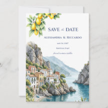 Italiaanse Citroen Amalfi Kust Save the Date