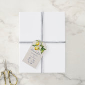 Italiaanse citroen bedankt tags cadeaulabel (Met Touw)
