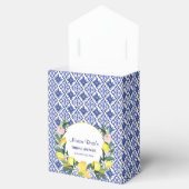 Italiaanse citroen blauwe tegels bruidsfeest bedan bedankdoosjes (Geopend)