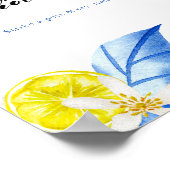 Italiaanse citroen bloemige bruidsshower fotobooth poster (Hoek)