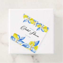 Italiaanse citroen bloemige bruidsshower uitnodigi bedankjes labels