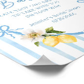 Italiaanse citroen bruids douche bloem bar poster (Hoek)