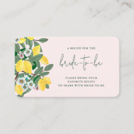 Italiaanse citroen bruidsdouche deel een recept informatiekaartje