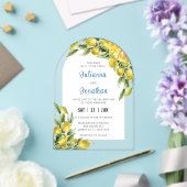 Italiaanse citroen bruiloft acryl uitnodiging (Insitu (Huwelijk))