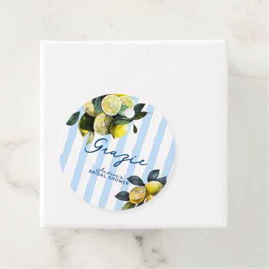 Italiaanse citroen bruiloft bedankjes labels (In situ)