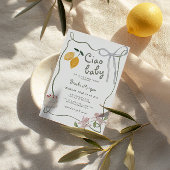 Italiaanse citroen geslacht neutrale babyshower kaart