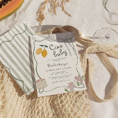 Italiaanse citroen geslacht neutrale babyshower kaart