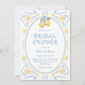 Italiaanse citroen grillige bruids douche uitnodig kaart (Voorkant)