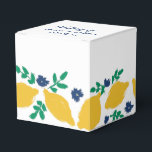 Italiaanse Citroen Handgetekende Trouw Bedankdoosjes<br><div class="desc">Favor Doos voor Trouw- Gast Snoep/Cadeaus Botanische Handgetekende Bloemen en Citroen</div>