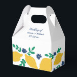 Italiaanse Citroen Handgetekende Trouw Bedankdoosjes<br><div class="desc">Favor Box voor Trouw- Gast Snoep/Cadeaus Botanische Handgetekende Bloemen en Citroen</div>
