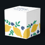 Italiaanse Citroen Handgetekende Trouwdag Bedankdoosjes<br><div class="desc">Favor Doos voor Trouwdag - Snoepjes/Cadeaus voor gasten Botanische Handgetekende Bloemen en Citroen</div>