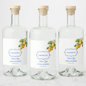 Italiaanse citroen limoncello bruiloft likeurfles etiket (Flessen)