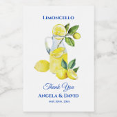 Italiaanse citroen mini limoncello bruiloft wijn etiket (Enkel label)