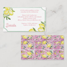 Italiaanse citroen roze bruiloft of babyshower