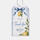 Italiaanse citroen trouw elegant cadeaulabel (Voorkant)