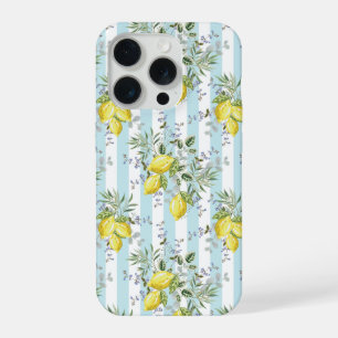 Italiaanse citroenbloesem bloemrijke streep Medite iPhone 15 Pro Case