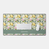 Italiaanse citroenbloesem Mediterrane Waterverf Bureaumat (Keyboard & Muis)