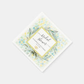 Italiaanse citroenboom bruidsfeestje gepersonalise servet (Hoek)