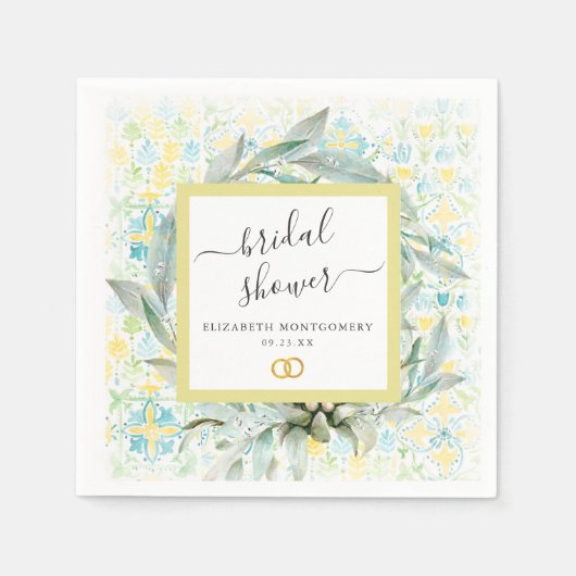 Italiaanse citroenboom bruidsfeestje Persoonlijk Servet (Voorkant)