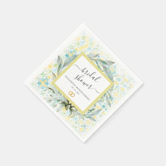 Italiaanse citroenboom bruidsfeestje Persoonlijk Servet (Hoek)