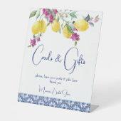  italiaanse citroenen bougainvillea cadeaubordje reclamebord met voetstuk (Voorkant)