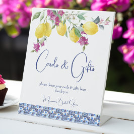  italiaanse citroenen bougainvillea cadeaubordje reclamebord met voetstuk