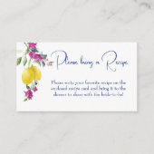 Italiaanse citroenen bougainvillea citrus recept k informatiekaartje (Voorkant)