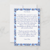 Italiaanse citroenen bougainvillea citrus vrijgeze bedankkaart (Achterkant)