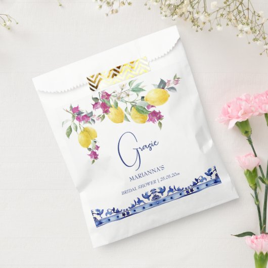 Italiaanse citroenen bougainvillea citrus vrijgeze bedankzakje (Gezegeld)