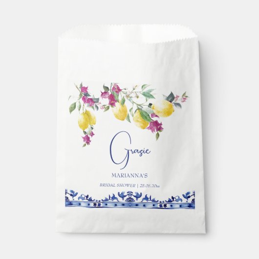 Italiaanse citroenen bougainvillea citrus vrijgeze bedankzakje (Voorkant)