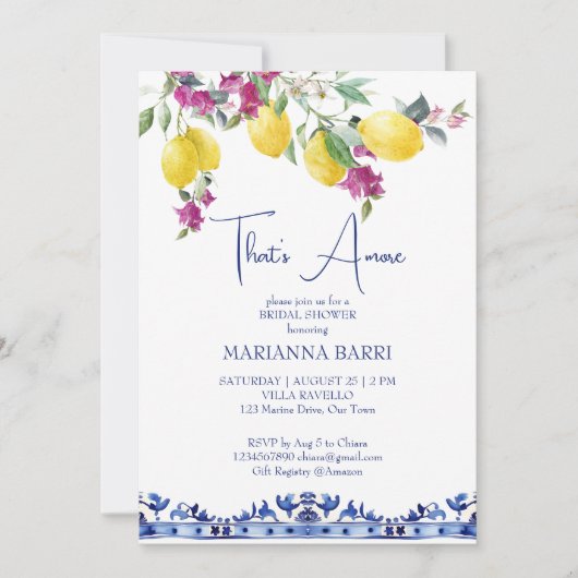 Italiaanse citroenen bougainvillea citrus vrijgeze kaart (Voorkant)