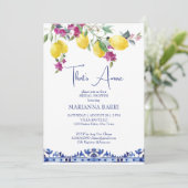 Italiaanse citroenen bougainvillea citrus vrijgeze kaart (Staand voorkant)